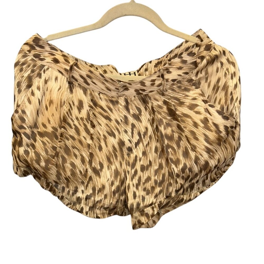 Haute Hippie SILK stunning Leopard print shorts 6